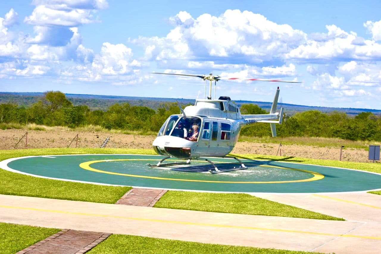 Aerial view over Victoria Falls